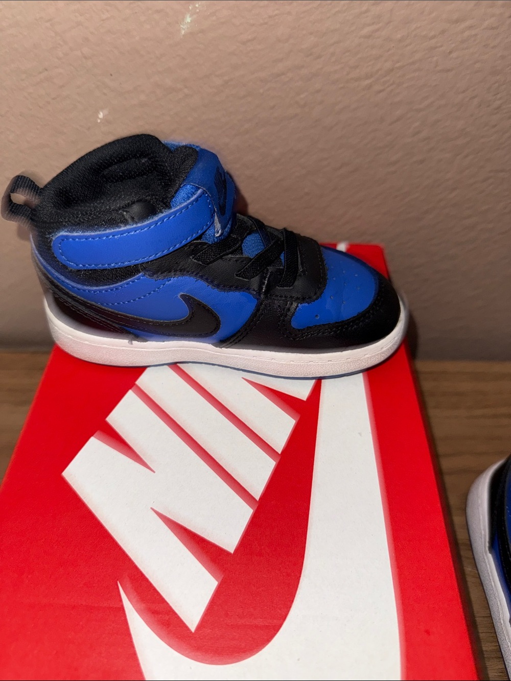 Nike Kids Royal Blue and Black High-Top Sneakers - Picture 7 of 10